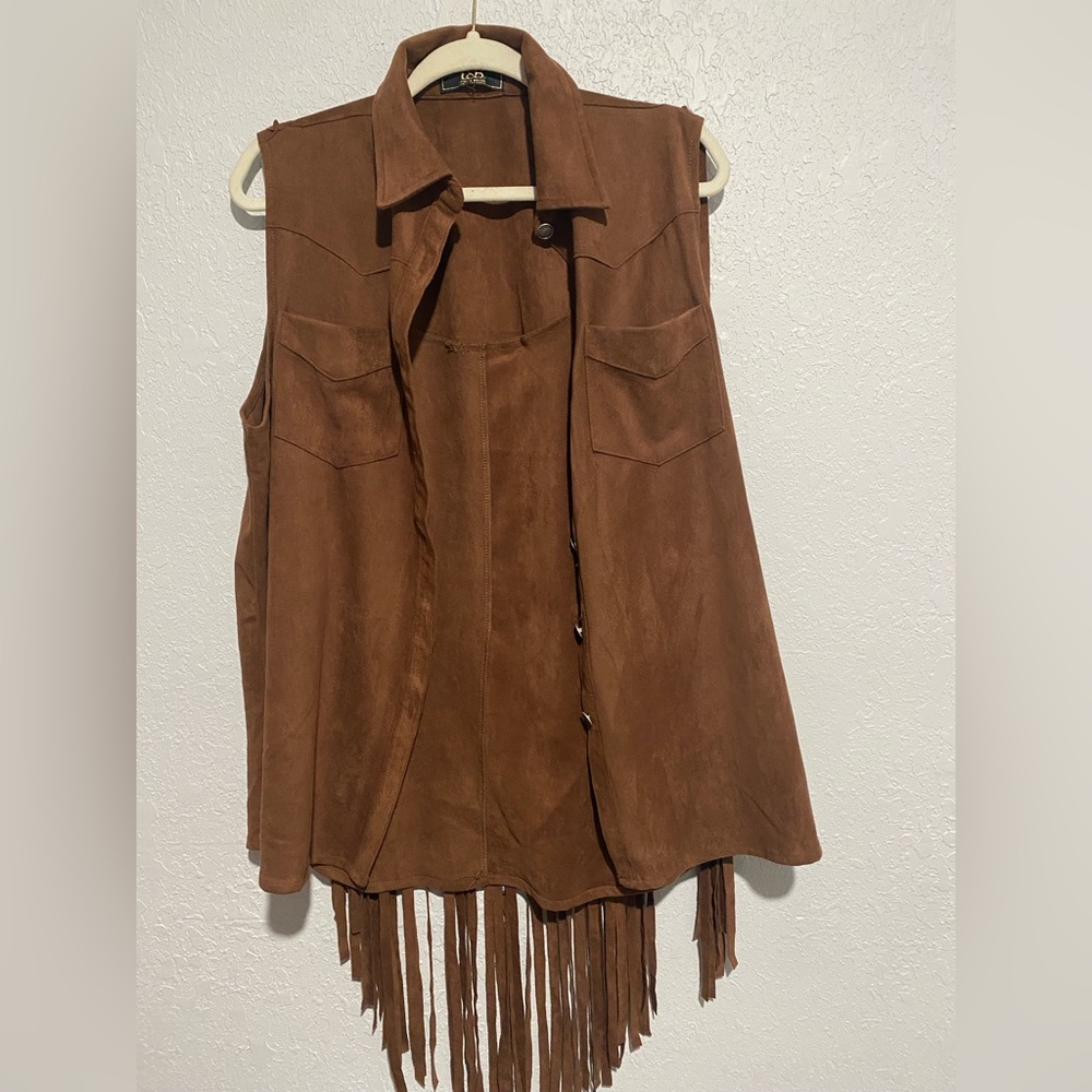 Suede Fringe Vest